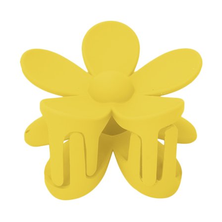 Stor Blomst Hårklipp Ikke-Skli Matt Søt Tykk Normal Tynn Hårstyling Tilbehør for Kvinner Jenter Lys Gul