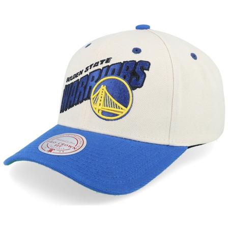 Mitchell & Ness - NBA Bílá adjustable Kšiltovka - Golden State Warriors Retro Type Pro Off White/Blue Adjustable @ Hatstore