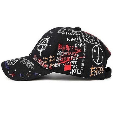 Mote Graffiti Baseball Cap Unisex Pustende Hip Hop Hatt Baseball Cap
