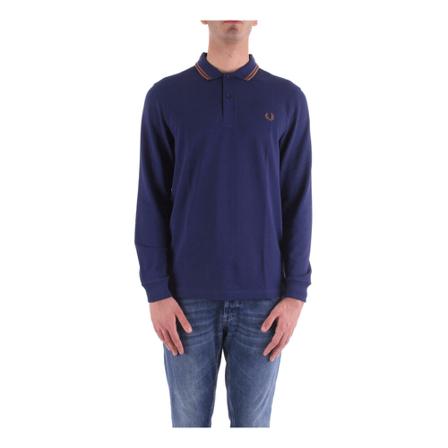 Fred Perry Long Sleeve Tops Blå, Herre