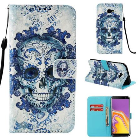 Plånboksfodral Samsung Galaxy J4 Plus – Döskalle