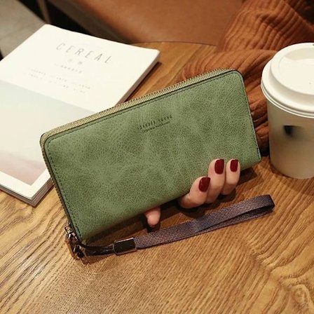Women Long Wallet Casual Pu Leather Solid Multi-purpose Mobile Phone Bag Coin Card Purse Portable Handbag Female ܧ ֧ݧ֧ ا֧ߧ ܧڧ