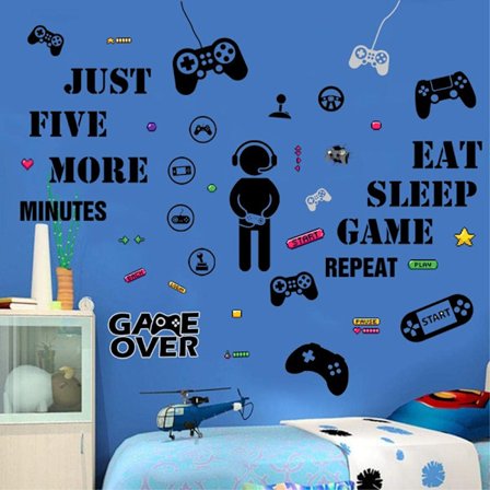 25 * 30 cm videopeliseinätarra PVC-tarrapeliteemakoristelu