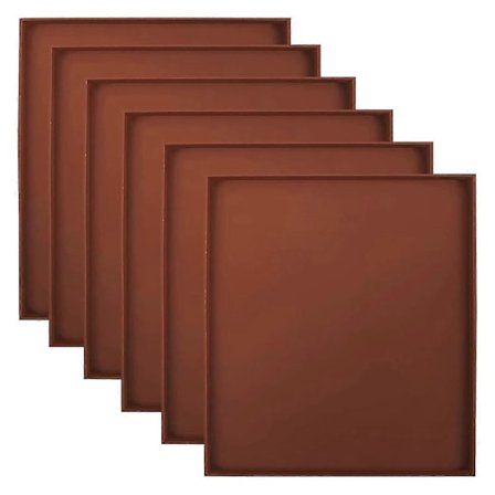 6 Pak Silikone Dehydrator Ark Non Stick Firkantet Kant Dehydrator Bakker til Kød Grøntsager Frugt Madtørrer Måtte