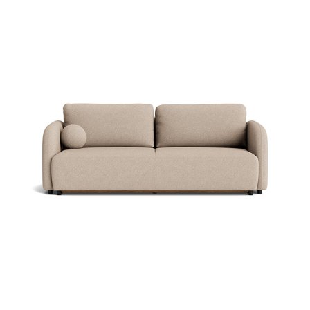 Arezzo 3-Sitzer-Schlafsofa, Stauraum, Loop Beige, Modernes Design, Bettkasten, Bonell-Federkern Polsterung, Komfortable Liegefunktion, 93cm