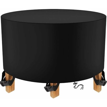 Pyöreä puutarhapöydän suojus 210D, puutarhapöydän suojapeite, puutarhakalusteiden suojapeite, ulkokäyttöön tarkoitettu vedenpitävä kalustesuojus 