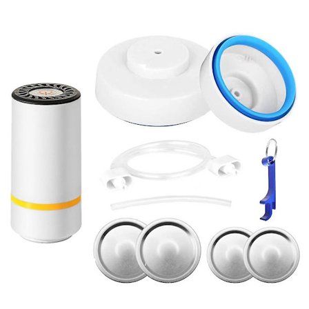 Elektrisk vakuumforseglerpakke for syltetøyglass, håndholdt matvakuumforsegler og tilbehørsslangesett for mat S