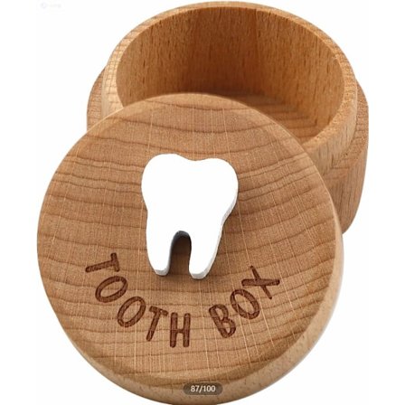 Træ Tandfe Æske Til Opbevaring Af Tabte Tænder
