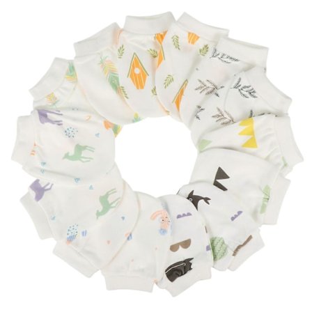 7 Par Bebis Anti-repor Ansiktshandskar Bomull Spädbarnshandskar Inga Repor Handskar