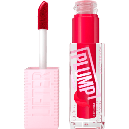 Maybelline Lifter Plump Lipgloss Läppglans Unisex Röd 5,4 ML