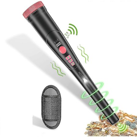 Pinpointer metaldetektor, bærbar og professionel metaldetektor med batterier, vandtæt pin pointer og høj nøjagtighed til guld sølv skatte