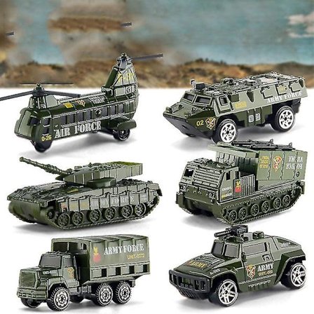 6 stk. biler legetøj diecast metal legesæt køretøj legering bilmodeller legetøj til børn småbørn drenge