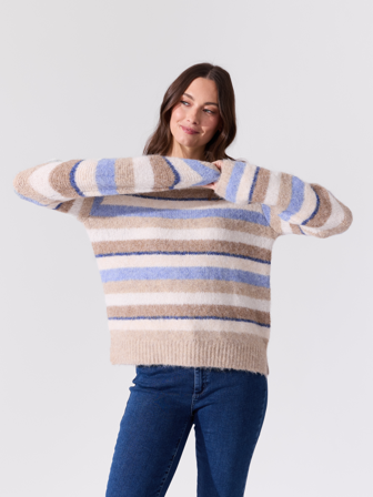 Kallie stripet genser