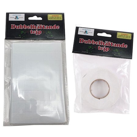 Dobbeltsidig tape - Rull eller puter, hvit rull