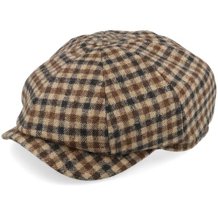 Wigéns - Beige flatcap Keps - Newsboy Classic Cap Brown Flat Cap @ Hatstore