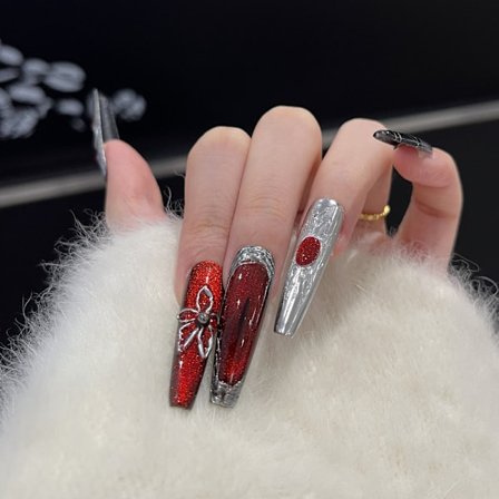 Retro-peililasipallokissa silmäkynsipaikka, personoitu kynsipaikka tee-se-itse