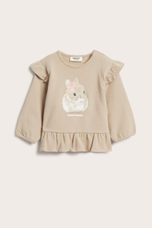 Kappahl | Sweatshirt med volang | Beige
