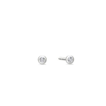 Julie Sandlau Finesse Earstuds - Rhodium Grå, Dame Øreringe, Størrelse: ONE Size