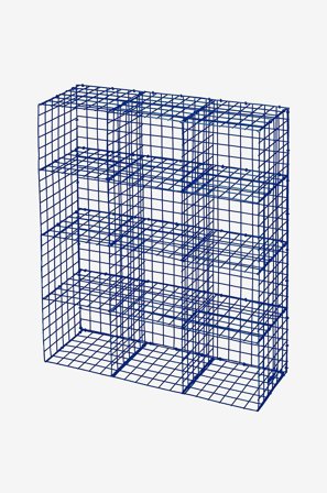 Loft24 - Væghylde med 12 rum Metal Small Cup Rack - Blå - Hylder & opbevaring - Fra Homeroom