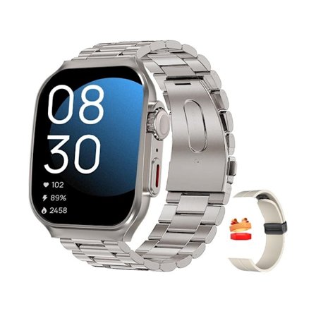 Militära Smartklockor för Män Svara/Ring Samtal 1 96 HD Taktisk Robust Utomhus Fitness Sportklocka med