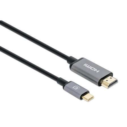 Manhattan MH Cable, USB-C Male/HDMI Male, 4K@60Hz, 2m, Black, Bag