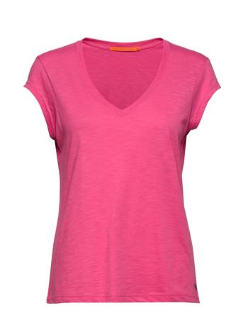 Cc Heart Basic V-Neck T-Shirt T-shirts & Tops Short-sleeved Rosa Coster Copenhagen*Betinget Tilbud