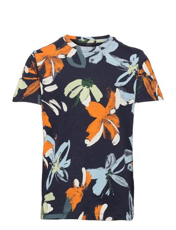 Jorflowerpower Aop Tee Ss Crew Neck Jnr T-shirt Multi/mønstret Jack & J S