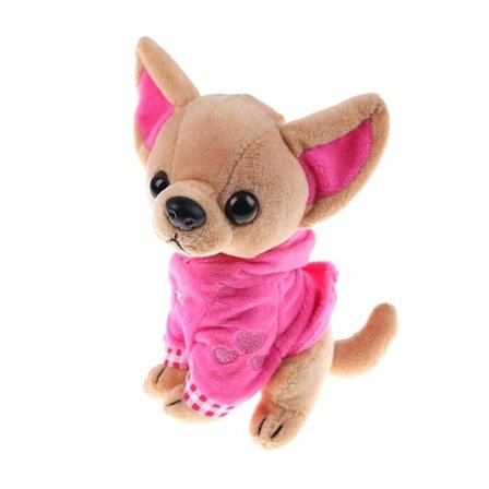 Jul Plysch Baby Leksak Mjuk Chihuahua Leksaker Födelsedagspresent Gosedjur Hund för Docka-WELLNGS