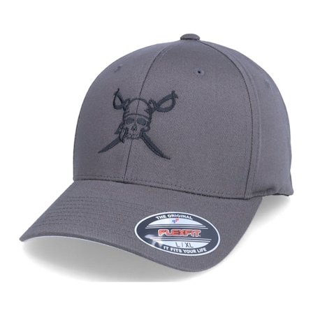 Iconic - Gris flexfit Casquette - Pirate Logo Dark Grey Flexfit @ Hatstore