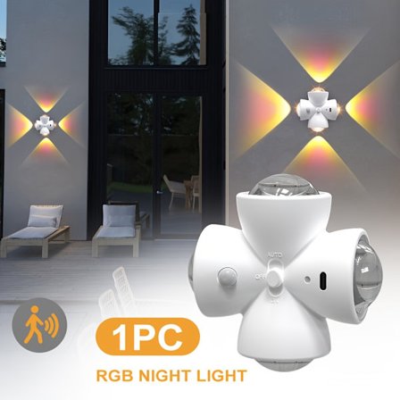 1/2 kpl Ladattava LED-yövalo liiketunnistimella, IP44-suojausluokka, 3 valotehostetta, 360° pyörivä magneettinen S [DB]