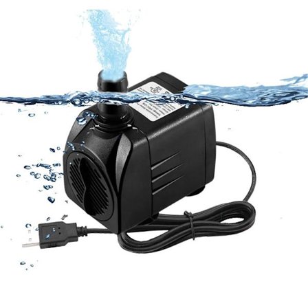 Nedsenkbar vannpumpe, 25W holdbar fontenevannpumpe for dam