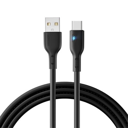 Joyroom USB-A till USB-C Snabbladdningskabel, 2.4A, 1.2m - Svart