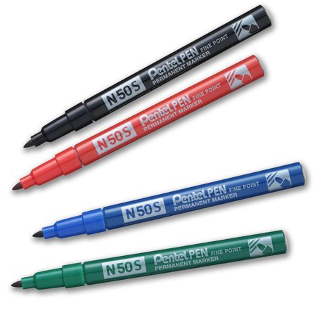 PENTEL Märkpenna perm. N50S rund blå - Lyreco - Kontorsmaterial - Pennor - Märkpennor - Rund spets