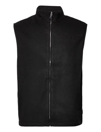 Onsgus Rlx Wool Look Zip Vest 3132 Swt Black ONLY & SONS