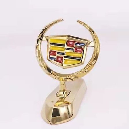 3D-logotyp bil emblem huvtrim huv krom örn emblem kompatibel cadillac guld