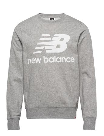 Essentials Stacked Logo Crew Sweatshirt Trøje Grå New Balance