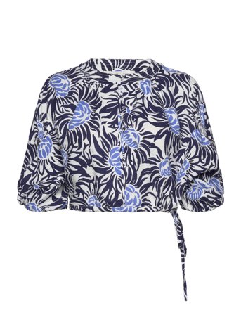 Dvf Dario Top Navy Diane Von Furstenberg