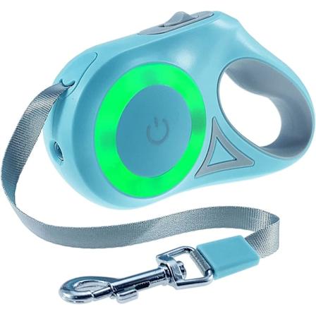 Hundetøy Retraherbar Hundetøy Med Led Lyssterk Lommelykt Gåtøy For Valp Små Mellomstore Hunder Tøy Enhåndsbrems Fri Bevegelse En Men