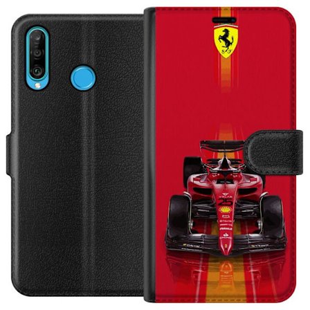 Yhteensopiva Lompakkokotelo Huawei Huawei P30 lite Ferrari Formula 1 -auto ikonisessa punaisessa muotoilussa urheilullisella tarkkuudella