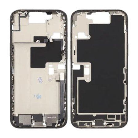iPhone 16 Pro Max Back Cover Middle Frame Original Natural Titanium With Small Parts