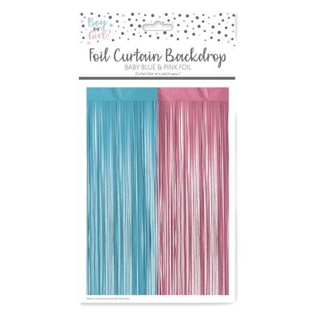 Eurowrap Folie Party Gardiner En Storlek Baby Blå/Rosa