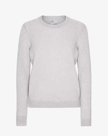 Women Classic Merino Wool Crew - Snow Melange XS