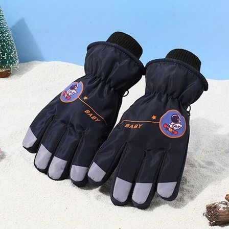 Skidhandskar för barn Cykelhandskar för barn SVART