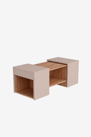 Hanah Home - Sohvapöydän setti Sartos - Ruskea - Sohvapöydät - - Homeroom
