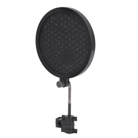 Broadcast Studio Kondensatormikrofon Popfilter Mini Vridbar Mesh Vindruta Sköld