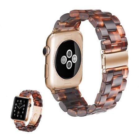 Apple Watch Series 5 40mm pitch themed urrem - Orange / Sort