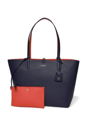 Lauren Ralph Lauren Faux-Leather Large Reversible Tote Bag - Navy - ONE SIZE