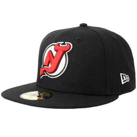 New Era - NHL Black fitted Czapka Z Daszkiem - New Jersey Devils 59FIFTY Black/White Fitted @ Hatstore