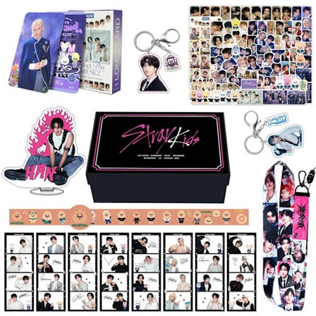 Stray Kids - HAN presentförpackning med tillbehör, bokmärke, litet kort, klistermärke, presentpaket