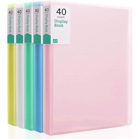 Lommer Plastik Præsentationsbog Portfolio Mappe Filmappe Klare Lommer Beskyttere Displaybog Dokumentorganisator Til Musikark Kunstværk Tegning